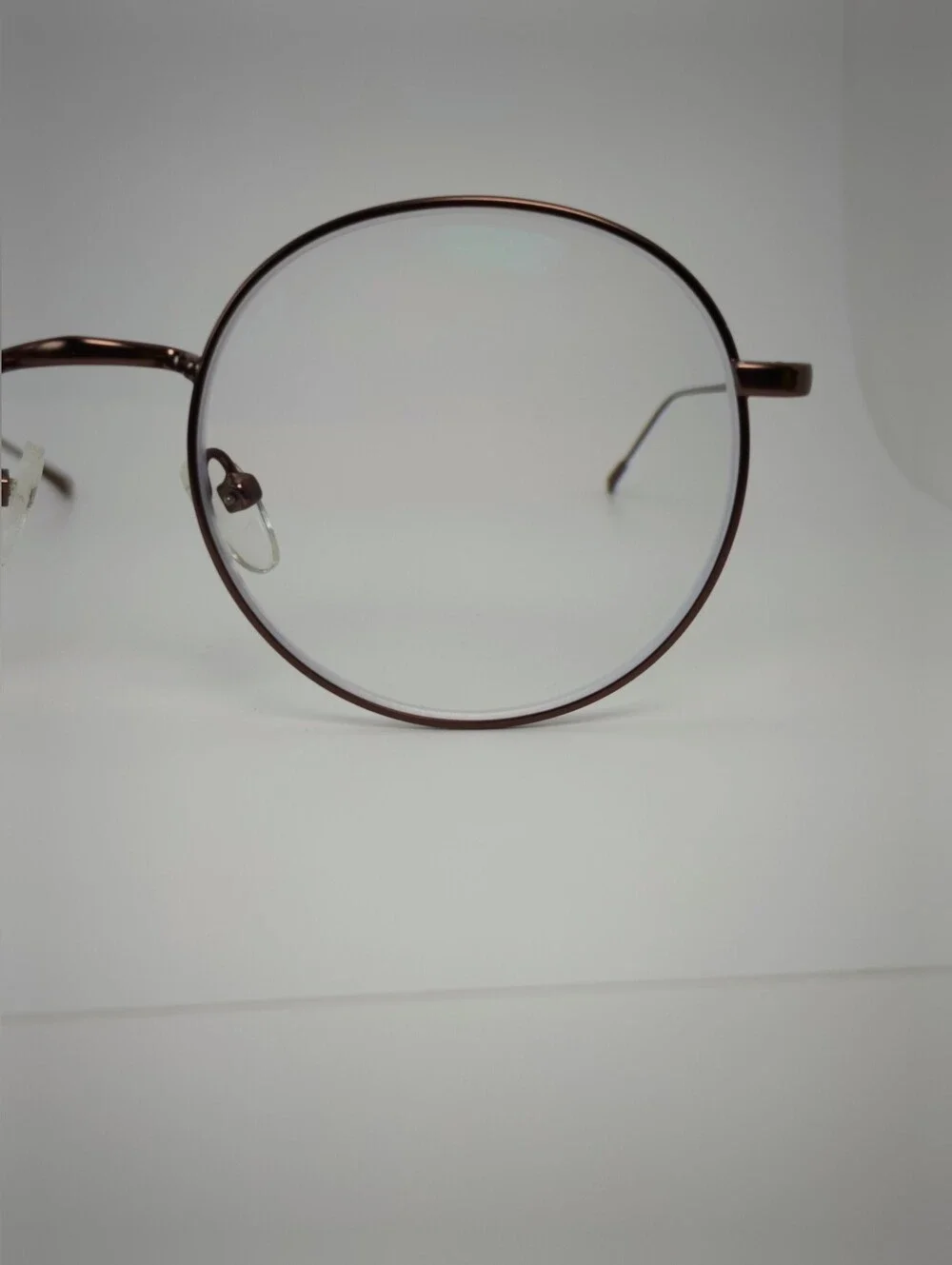 Dapper. Round Metal Frame Glasses in Mocha. Minimalist.